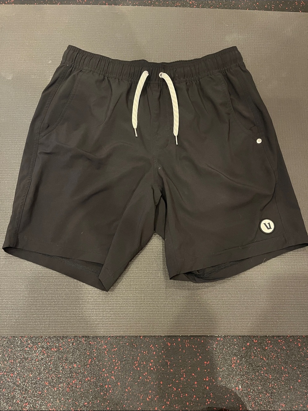 Men's Black Athletic Shorts with Drawstring